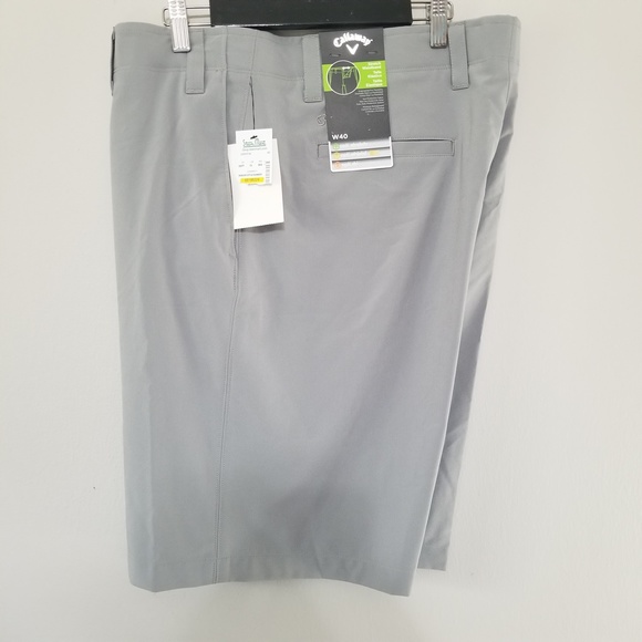 NWT Callaway Men's Stretch Cargo Shorts in Griffin Gray - Picture 5 of 10